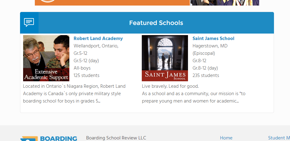 BSR advertising - Horizontal Featured Schools